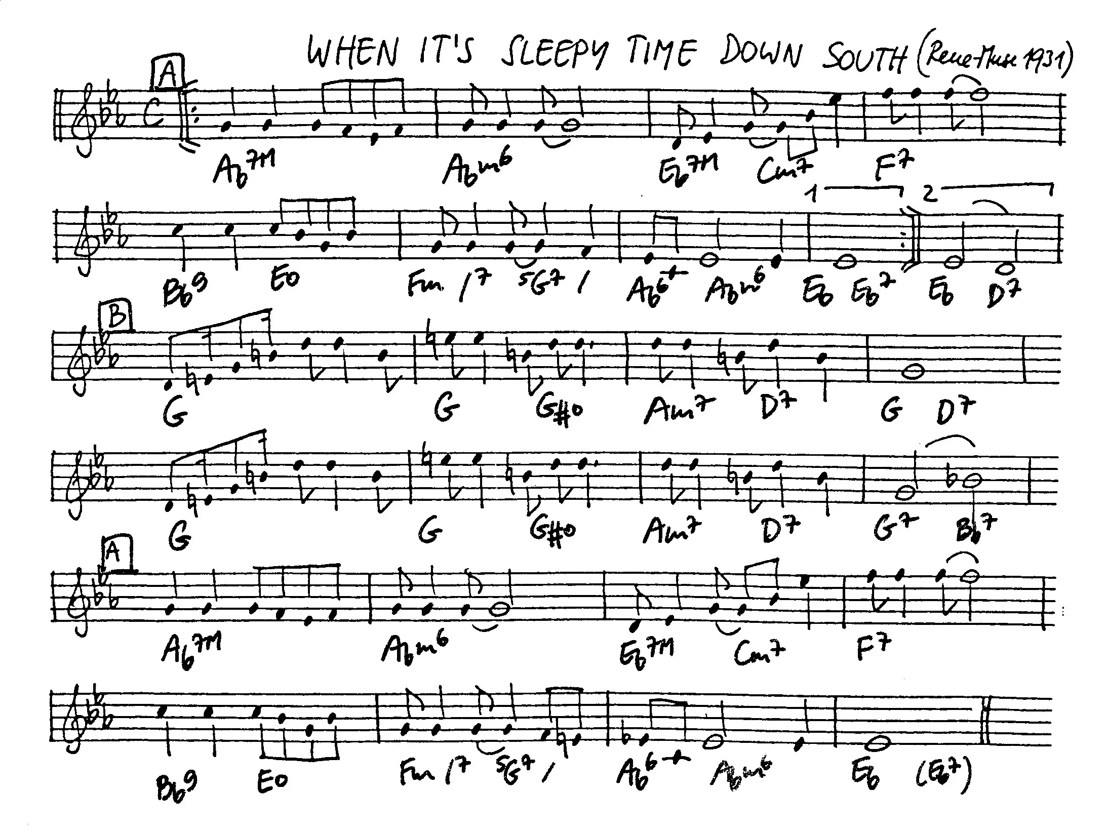 when it's sleepy time partition gratuite - Offerte par The Jungle Jazz Band